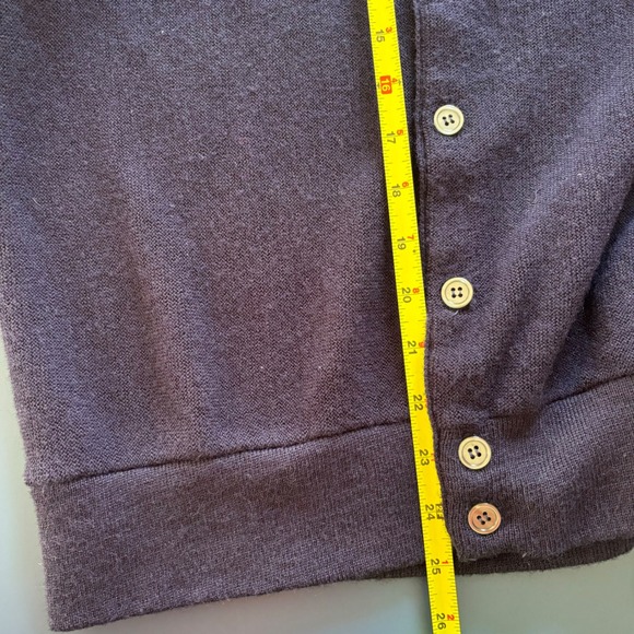 Steeplechase Cardigan Sweater Blue Knit Grandpa Vintage Medium Academia Preppy - Picture 8 of 8
